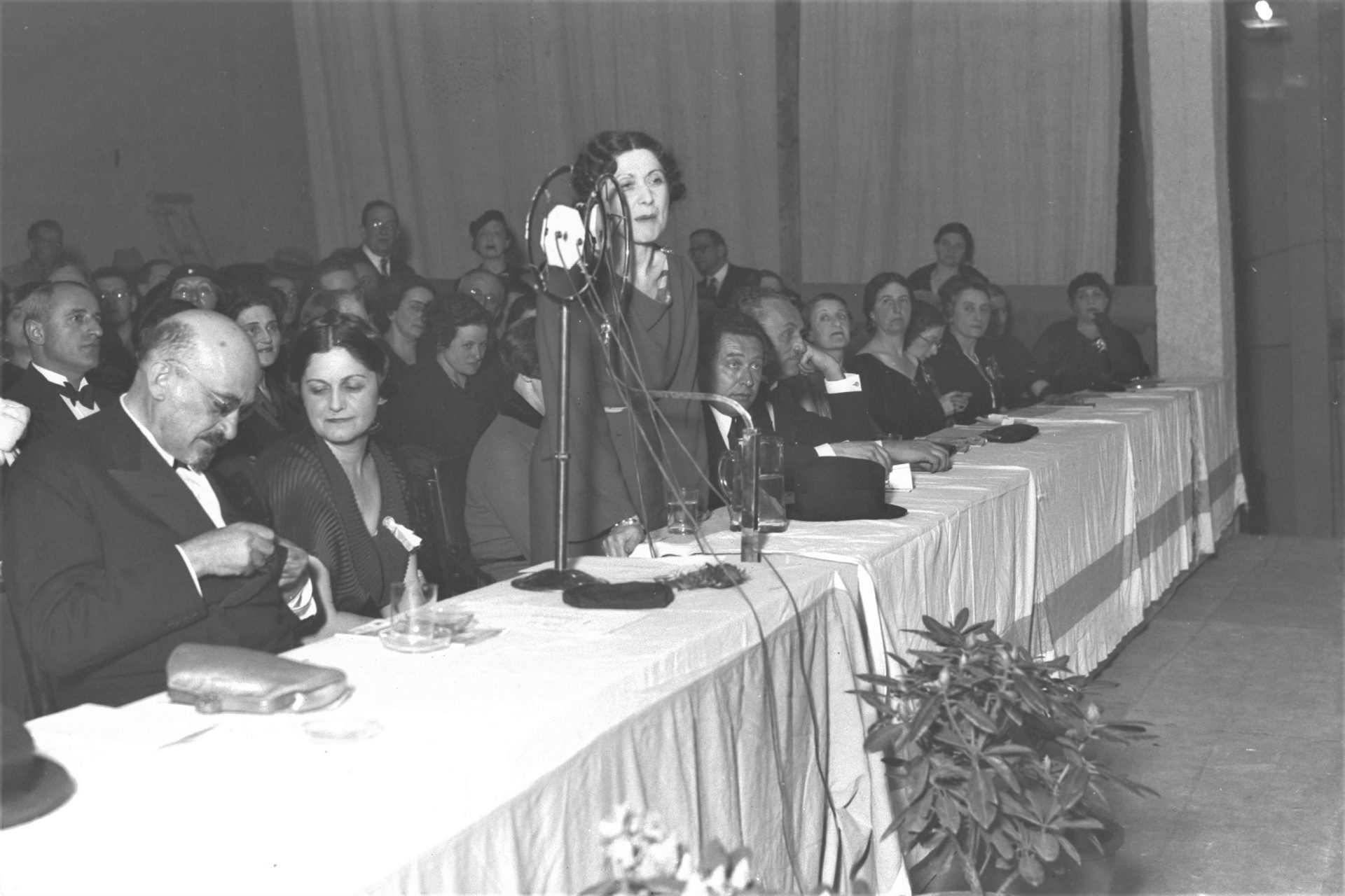 רבקה זיו נואמת בכנס ויצו ה8 ב 1934