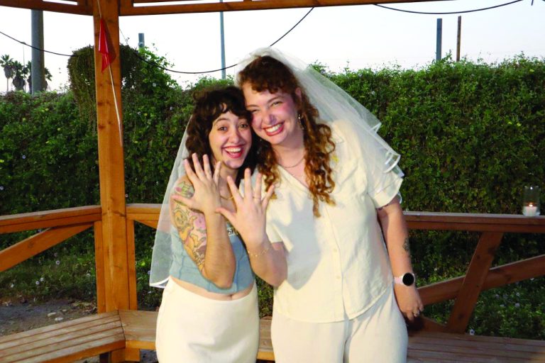 עדי אשל וטל הכט ביום חתונתן ביואב