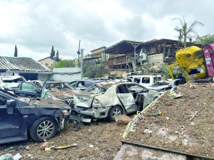 אתר הפגיעה במושב אשתאול