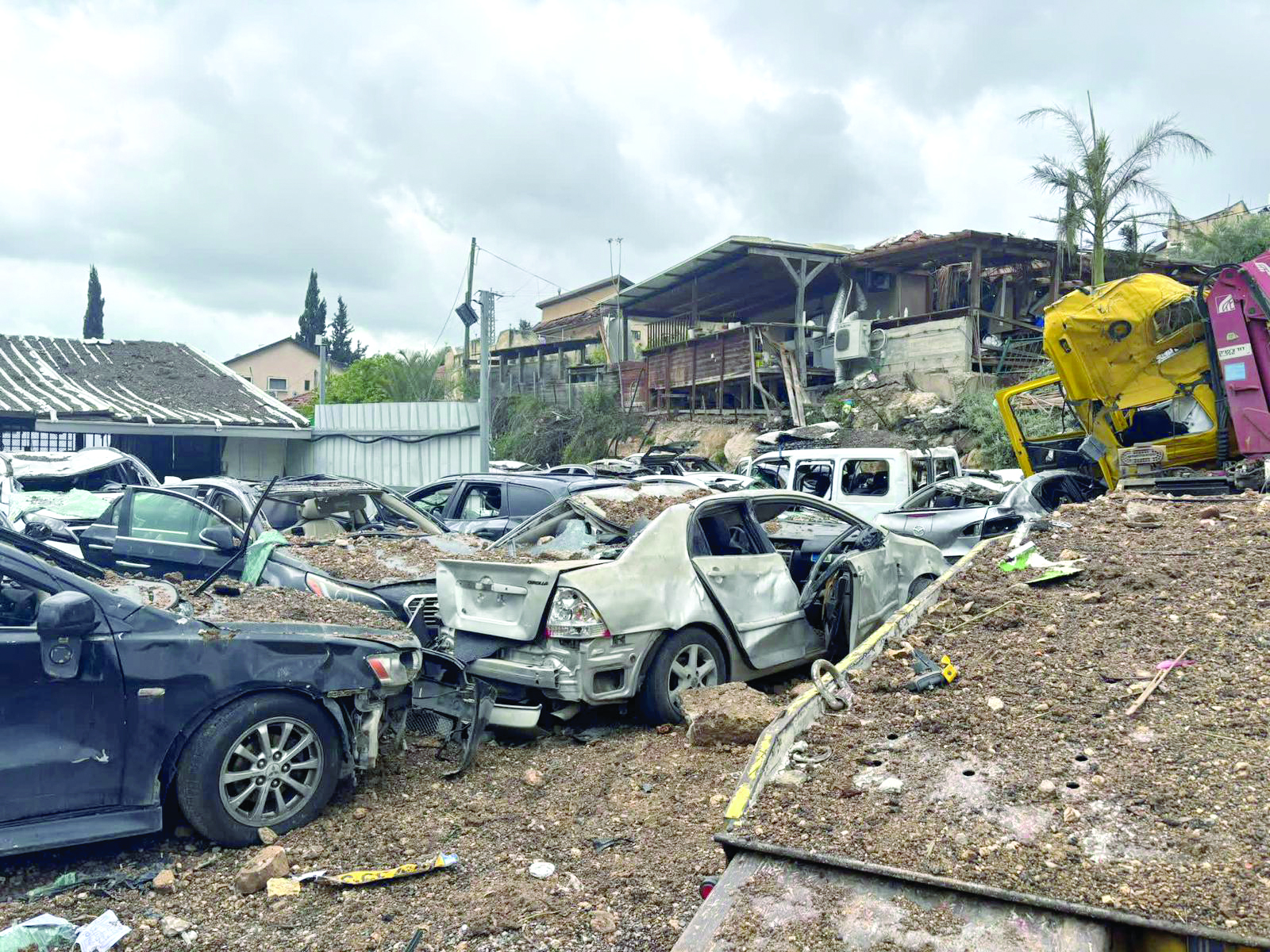 אתר הפגיעה במושב אשתאול